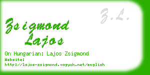 zsigmond lajos business card